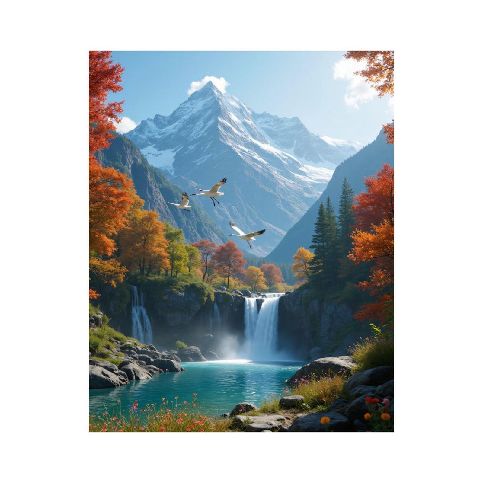 Autumn River Paint By Numbers Kit For Adults - 16x20 Inch DIY Canvas Landscape Painting, Acrylic Art Set For Beginners, Home Decor Or Gift - View #7