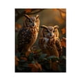 thumbnail image 1 of Paint by Numbers Kit for Adults, Autumn Owls Perched Among Leaves Paint by Numbers, Easy Paint by Numbers Kit for Adults Beginner, DIY Adult Paint by Number Kits on Canvas, Home Decor, 1 of 7