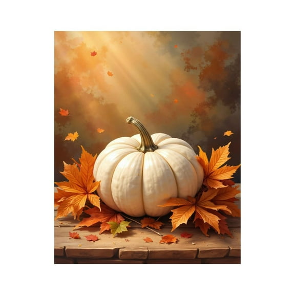 Paint by Numbers Kit for Adults, Autumn Pumpkin With Maple Leaves Paint by Numbers, Easy Paint by Numbers Kit for Adults Beginner, DIY Adult Paint by Number Kits on Canvas, Home Decor