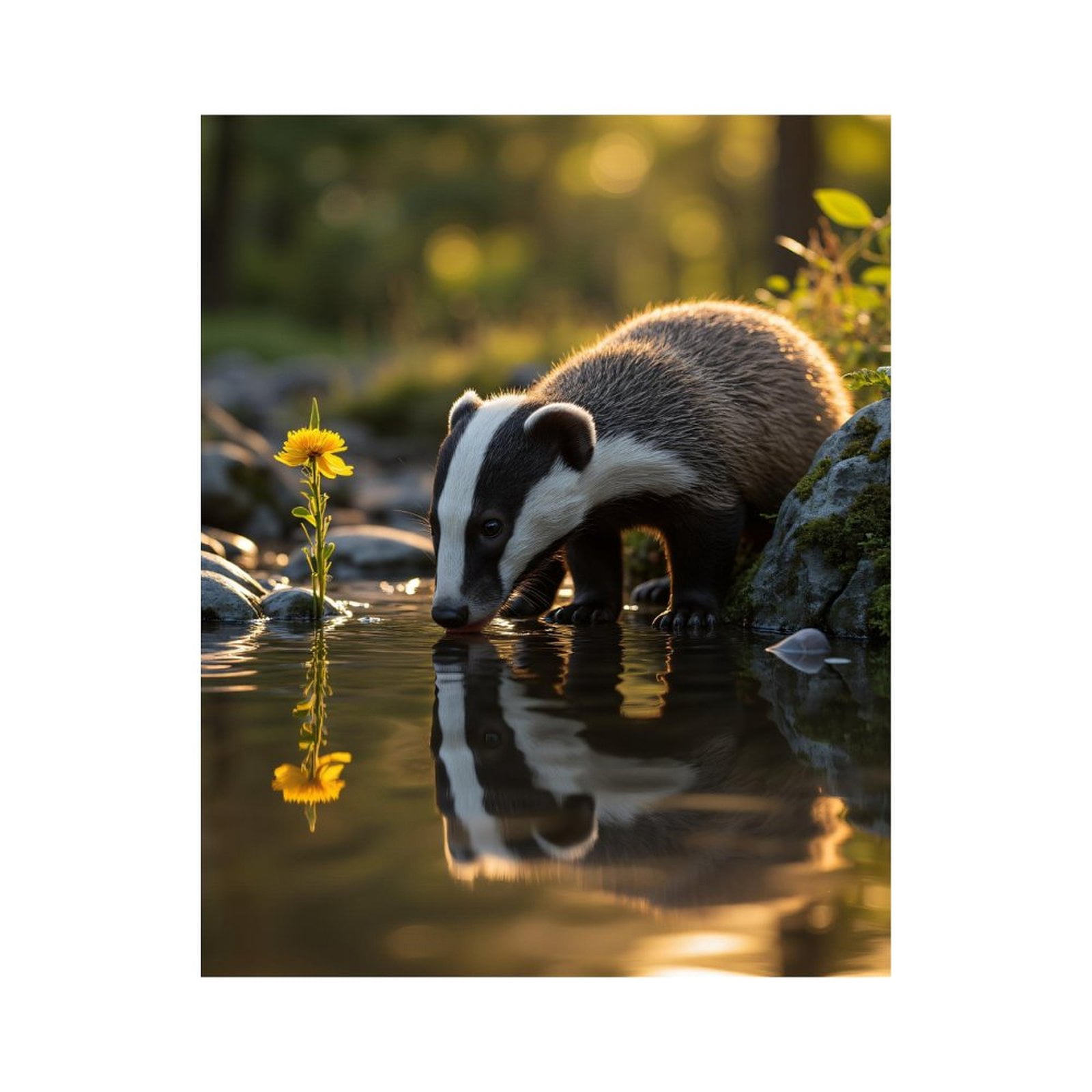 Paint by Numbers Kit for Adults, Badger Reflection Tranquil Stream Paint by Numbers, Easy Paint by Numbers Kit for Adults Beginner, DIY Adult Paint by Number Kits on Canvas, Home Decor