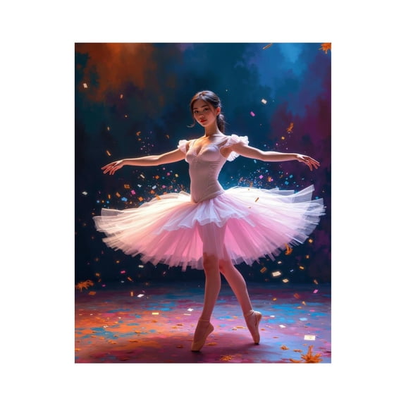Paint by Numbers Kit for Adults, Ballerina Graceful Elegance Dance Paint by Numbers, Easy Paint by Numbers Kit for Adults Beginner, DIY Adult Paint by Number Kits on Canvas, 12x16in Home Decor