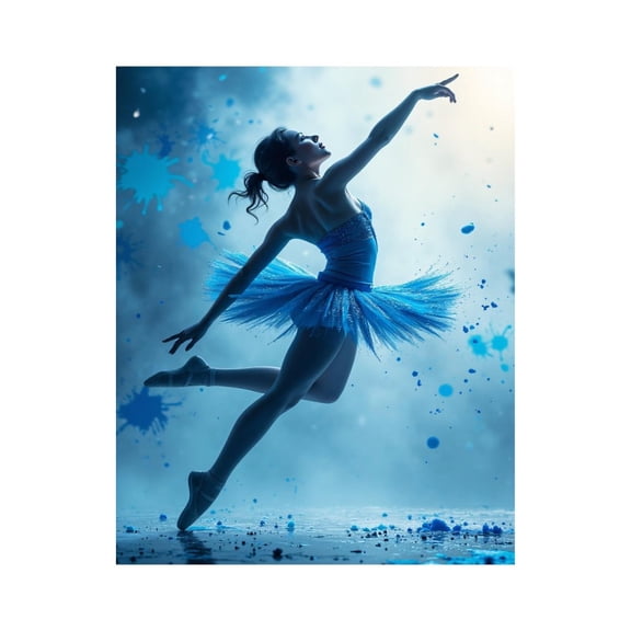 Paint by Numbers Kit for Adults, Ballet Dancer In Blue Dress Dance Paint by Numbers, Easy Paint by Numbers Kit for Adults Beginner, DIY Adult Paint by Number Kits on Canvas, 12x16in Home Decor