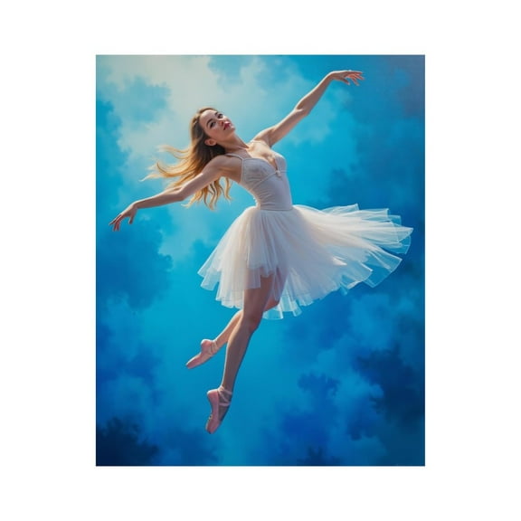 Paint by Numbers Kit for Adults, Ballet Dancer In Midair Gracefulness Paint by Numbers, Easy Paint by Numbers Kit for Adults Beginner, DIY Adult Paint by Number Kits on Canvas, 12x16in Home Decor