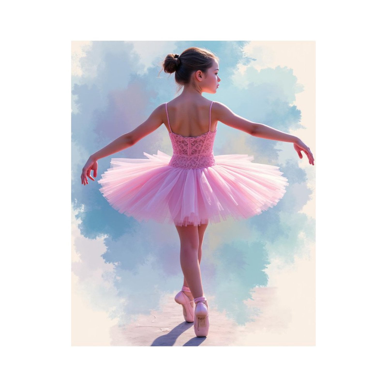 Paint by Numbers Kit for Adults, Ballet Dancer Pink Tutu Graceful Pose Paint by Numbers, Easy Paint by Numbers Kit for Adults Beginner, DIY Adult Paint by Number Kits on Canvas, Home Decor