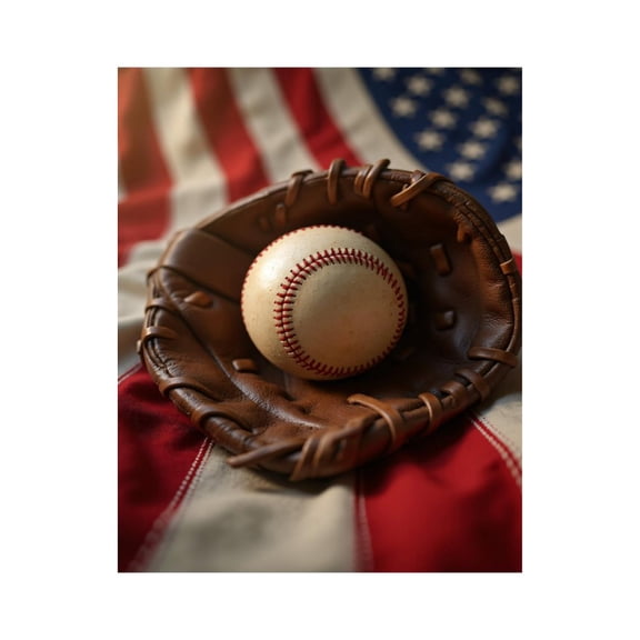 Paint by Numbers Kit for Adults, Baseball Glove And Ball Patriotic Paint by Numbers, Easy Paint by Numbers Kit for Adults Beginner, DIY Adult Paint by Number Kits on Canvas, 12x16in Home Decor