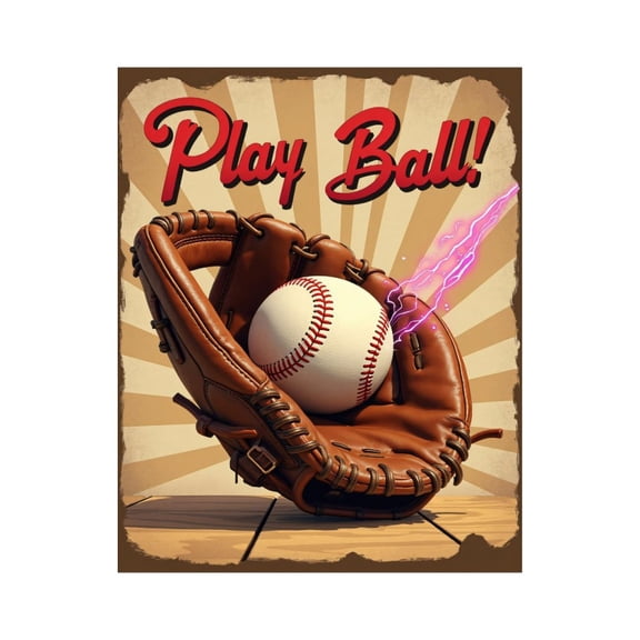 Paint by Numbers Kit for Adults, Baseball Glove Catch Light Burst Paint by Numbers, Easy Paint by Numbers Kit for Adults Beginner, DIY Adult Paint by Number Kits on Canvas, 12x16in Home Decor