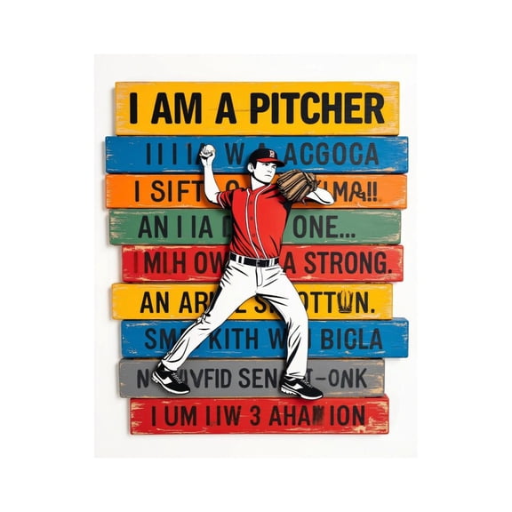 Paint by Numbers Kit for Adults, Baseball Pitcher Colorful Sign Paint by Numbers, Easy Paint by Numbers Kit for Adults Beginner, DIY Adult Paint by Number Kits on Canvas, 12x16in Home Decor