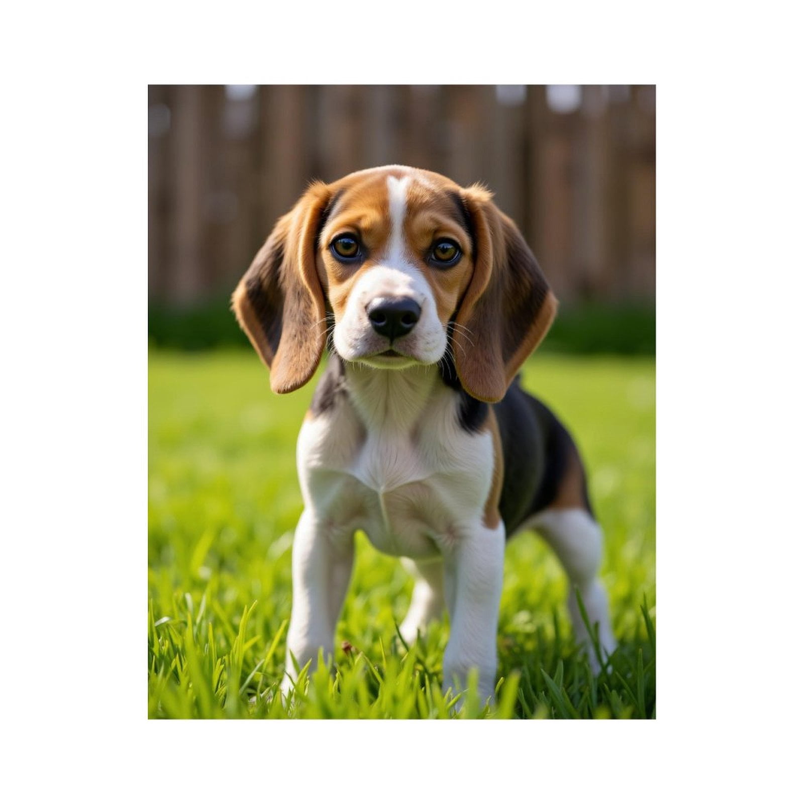Paint by Numbers Kit for Adults, Beagle Puppy In Sunny Garden Paint by Numbers, Easy Paint by Numbers Kit for Adults Beginner, DIY Adult Paint by Number Kits on Canvas, 12x16in Home Decor