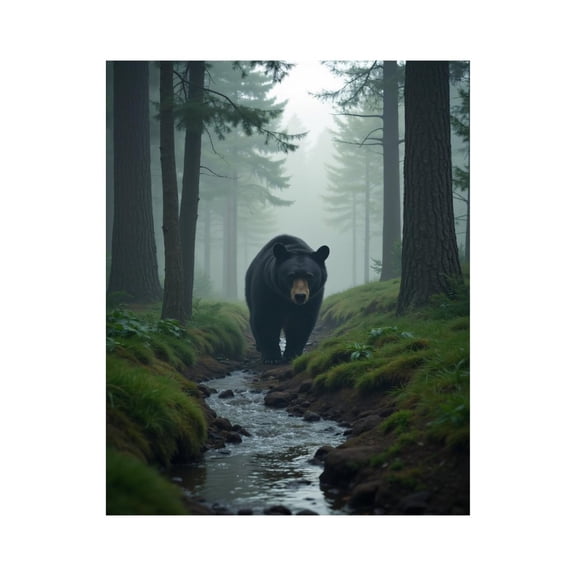 Paint by Numbers Kit for Adults, Bear Forest Stream Serenity Paint by Numbers, Easy Paint by Numbers Kit for Adults Beginner, DIY Adult Paint by Number Kits on Canvas, 12x16in Home Decor