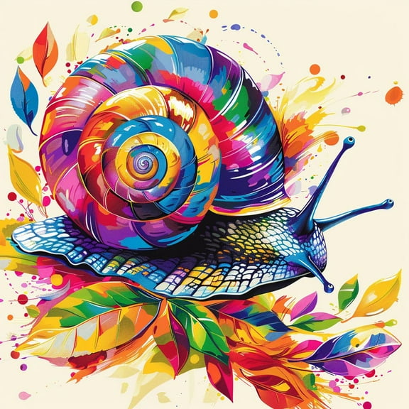 Paint by Numbers Kit for Adults -Beautiful Animal Colorful Snail (10)- Beginners Acrylic Adult Paint by Number Kits on Canvas Digital Oil Number Painting Kits for Home Decor Gift 16"x20"-