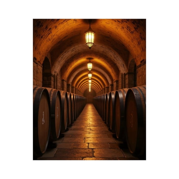 Paint By Numbers Kit for Adults Beginner - Arched Cellar Wooden Barrel Rows DIY Canvas Painting Kits for Adults, Frameless Paint By Number for Adults for Home Wall Decor 16x20 Inch