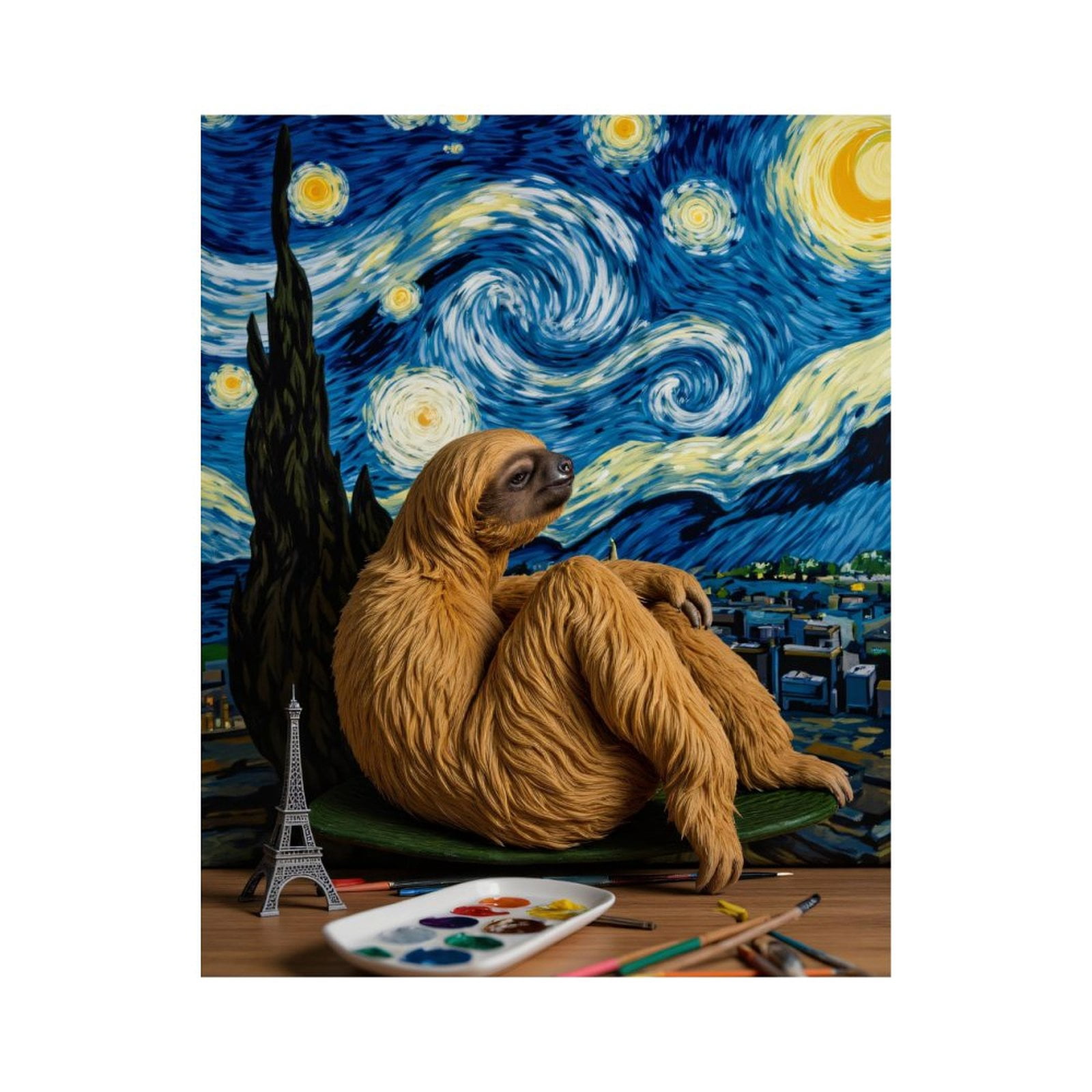 Soloth Kit Number Paint By Numbers Kit for Adults Beginner - Artistic Sloth Night Sky ...