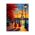 thumbnail image 1 of Paint By Numbers Kit for Adults Beginner - Autumn Stroll Paris Sunset Romance DIY Canvas Painting Kits for Adults, Frameless Paint By Number for Adults for Home Wall Decor 16x20 Inch, 1 of 7