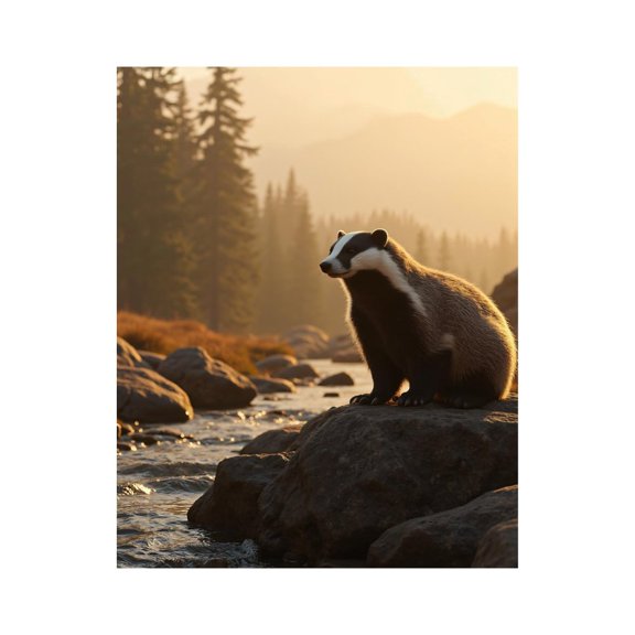 Paint By Numbers Kit for Adults Beginner - Badger River Sunset Wilderness DIY Canvas Painting Kits for Adults, Frameless Paint By Number for Adults for Home Wall Decor 16x20 Inch