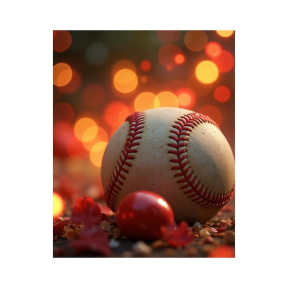 Paint By Numbers Kit for Adults Beginner - Baseball Autumn Bokeh Background DIY Canvas Painting Kits for Adults, Frameless Paint By Number for Adults for Home Wall Decor 16x20 Inch