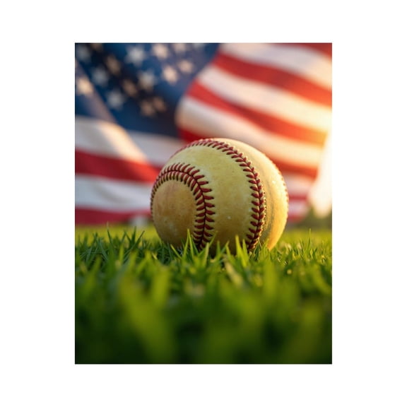 Paint By Numbers Kit for Adults Beginner - Baseball Flag Grass DIY Canvas Painting Kits for Adults, Frameless Paint By Number for Adults for Home Wall Decor 16x20 Inch