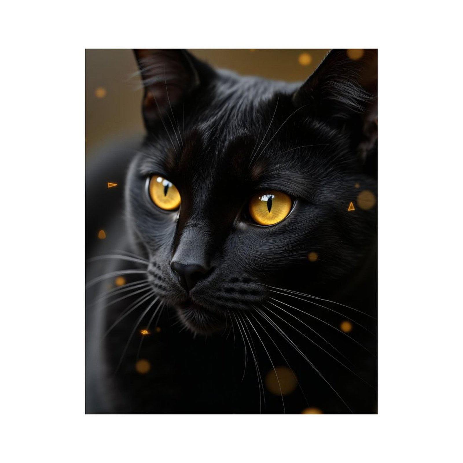 Paint By Numbers Kit for Adults Beginner - Black Cat With Golden Eyes ...