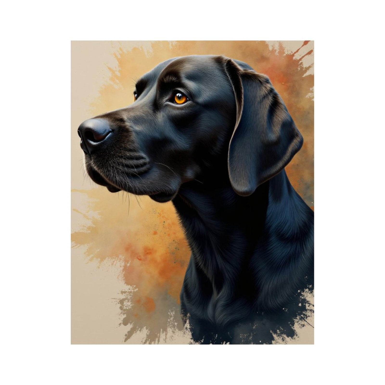 Paint By Numbers Kit for Adults Beginner - Black Dog Portrait Art DIY Canvas Painting Kits for Adults, Frameless Paint By Number for Adults for Home Wall Decor 16x20 Inch
