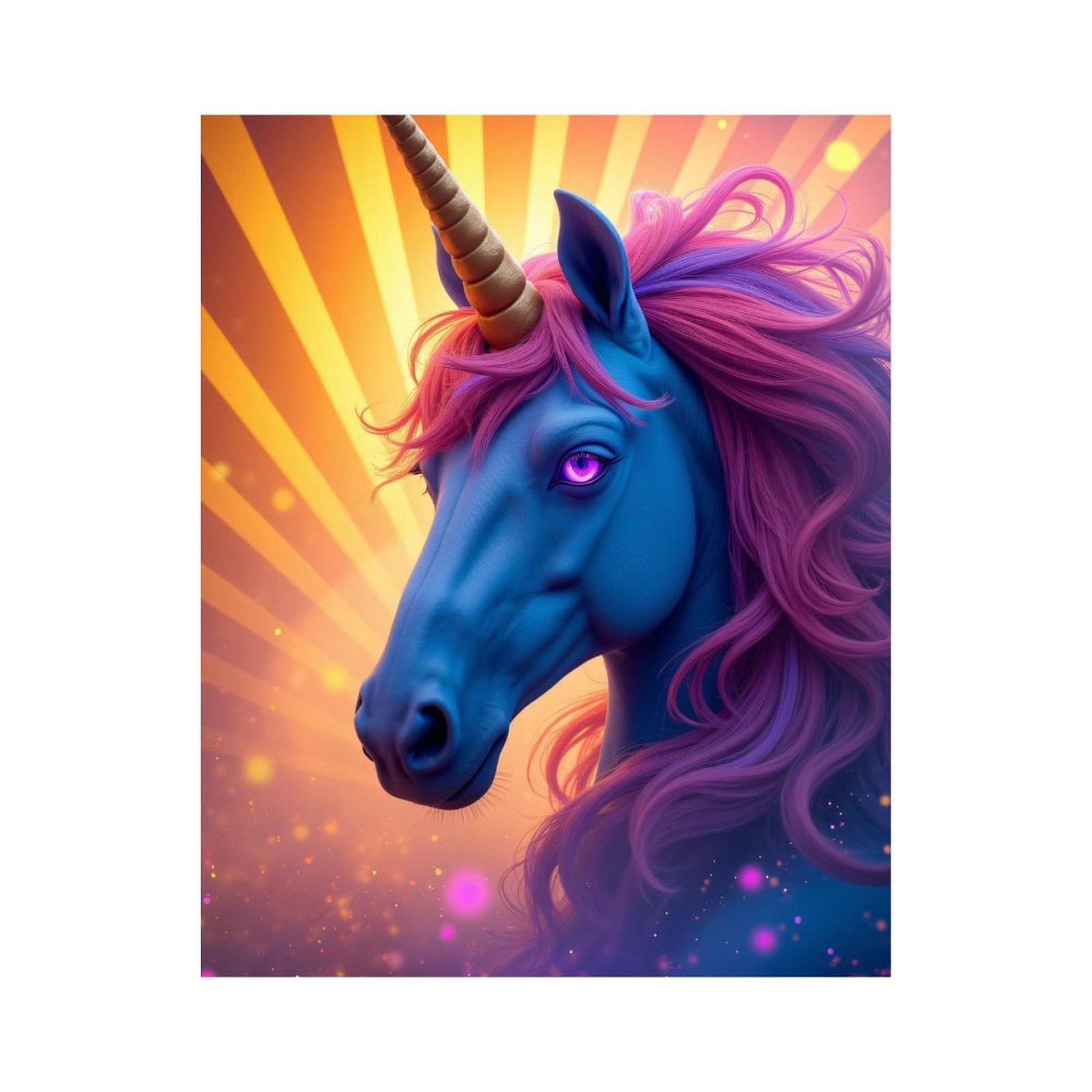Paint By Numbers Kit for Adults Beginner - Blue Horse Fantasy Art Aura DIY Canvas Painting Kits for Adults, Frameless Paint By Number for Adults for Home Wall Decor 16x20 Inch