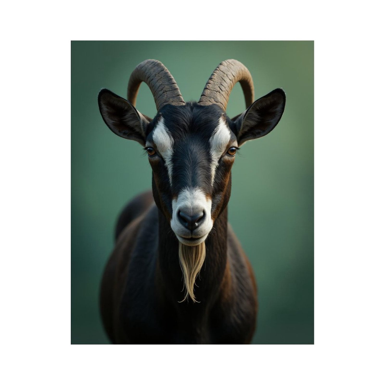 Paint By Numbers Kit for Adults Beginner - Brown Goat Portrait Green ...