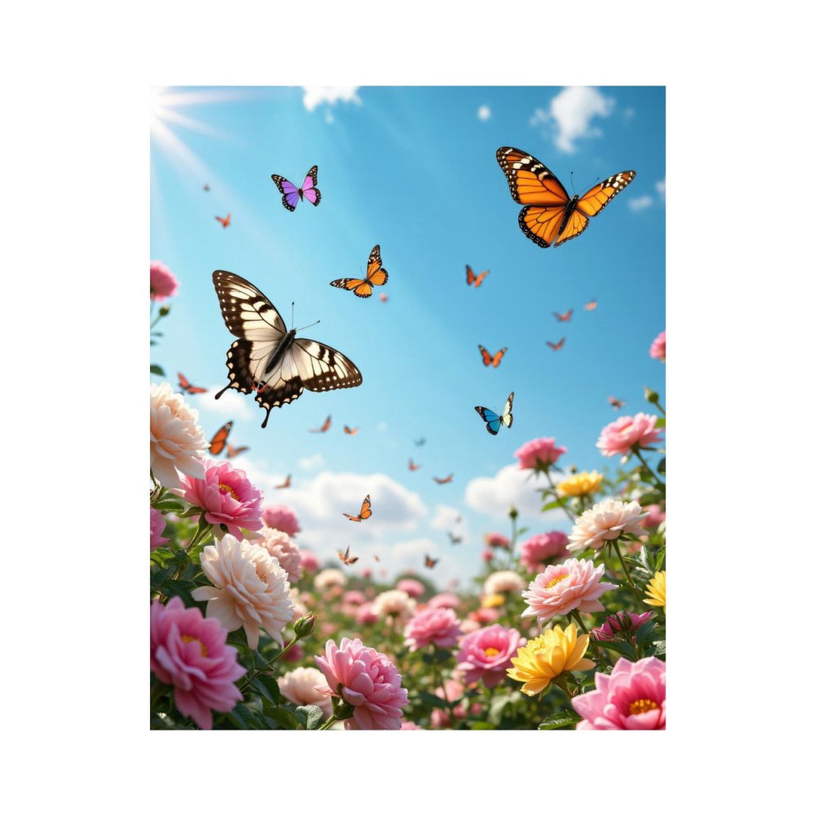 Paint By Numbers Kit for Adults Beginner - Butterflies Over Colorful ...