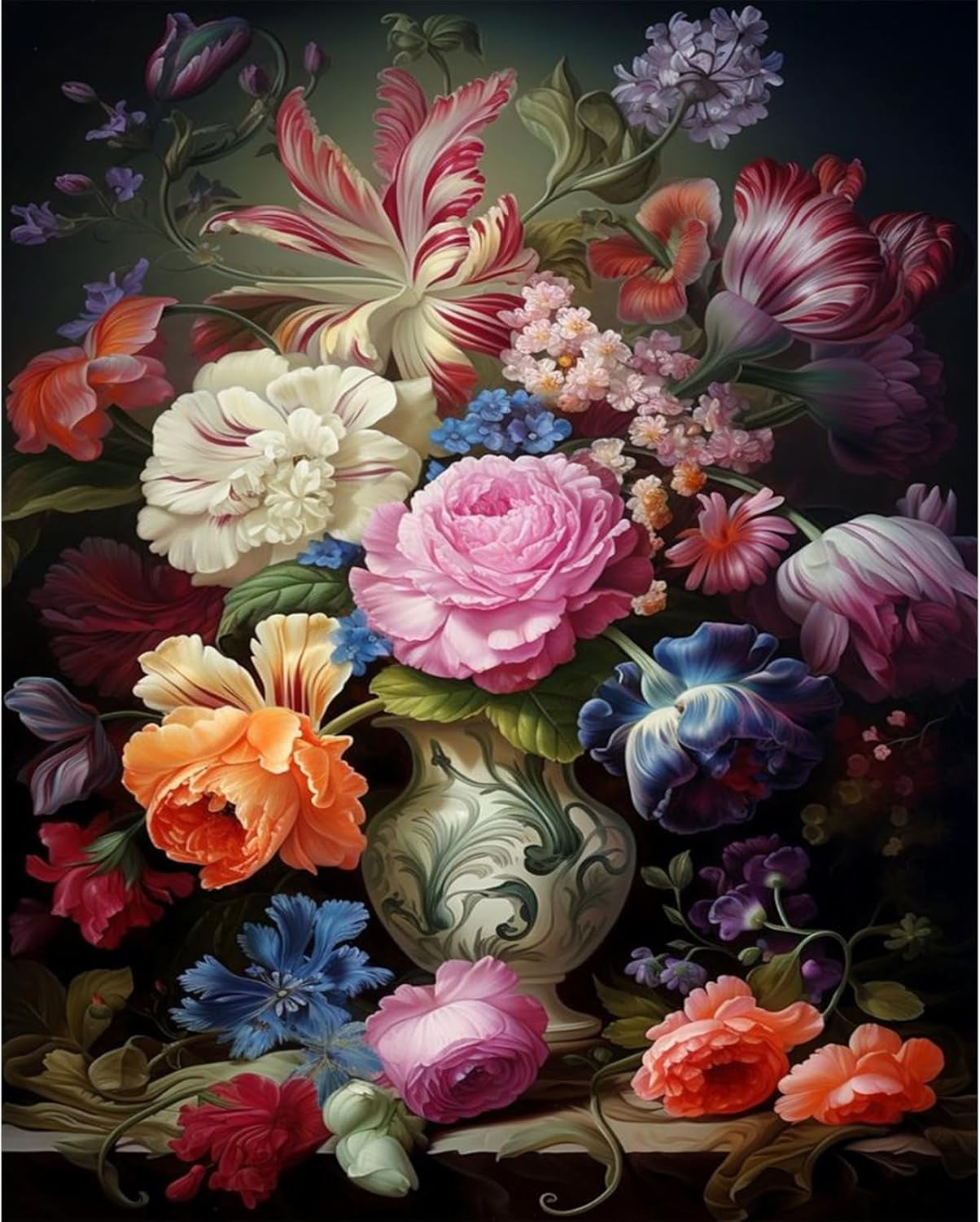 Paint By Numbers For Adults Beginners, Flower Painting By Numbers Kits On Canvas With Paint - View #4