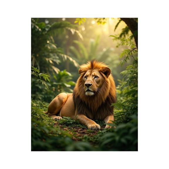 Paint By Numbers Kit for Adults Beginner - Calm Lion Jungle Sunlight Serenity DIY Canvas Painting Kits for Adults, Frameless Paint By Number for Adults for Home Wall Decor 16x20 Inch
