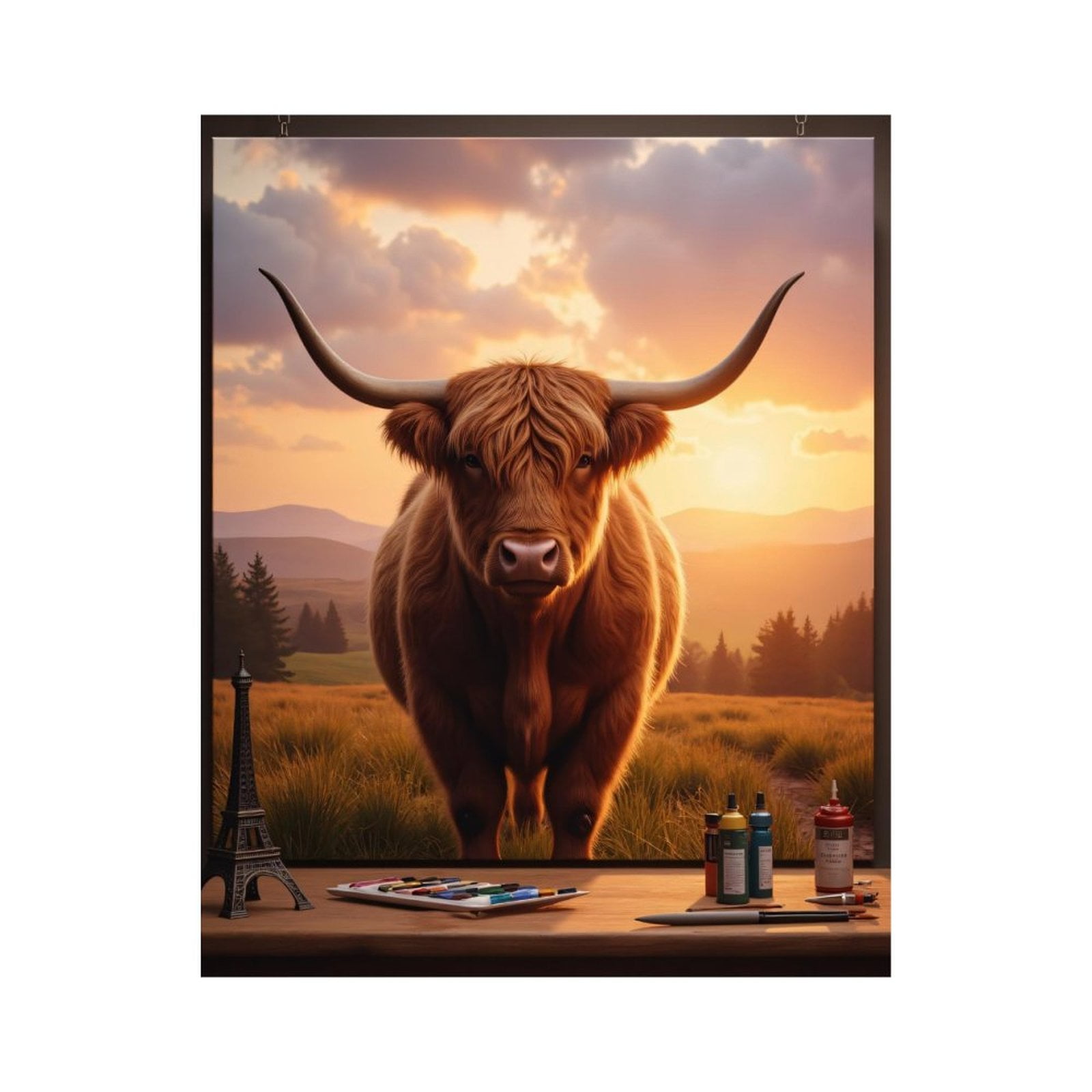 Paint By Numbers Kit for Adults Beginner - Calm Sunset Nature Canvas Art DIY Canvas Painting Kits for Adults, Frameless Paint By Number for Adults for Home Wall Decor 16x20 Inch
