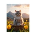 thumbnail image 1 of Paint By Numbers Kit for Adults Beginner - Cat Basket Mountain Tulips Sunset DIY Canvas Painting Kits for Adults, Frameless Paint By Number for Adults for Home Wall Decor 16x20 Inch, 1 of 7