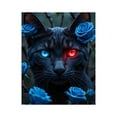 thumbnail image 1 of Paint By Numbers Kit for Adults Beginner - Cat Dual Eyes Blue Roses DIY Canvas Painting Kits for Adults, Frameless Paint By Number for Adults for Home Wall Decor 16x20 Inch, 1 of 7