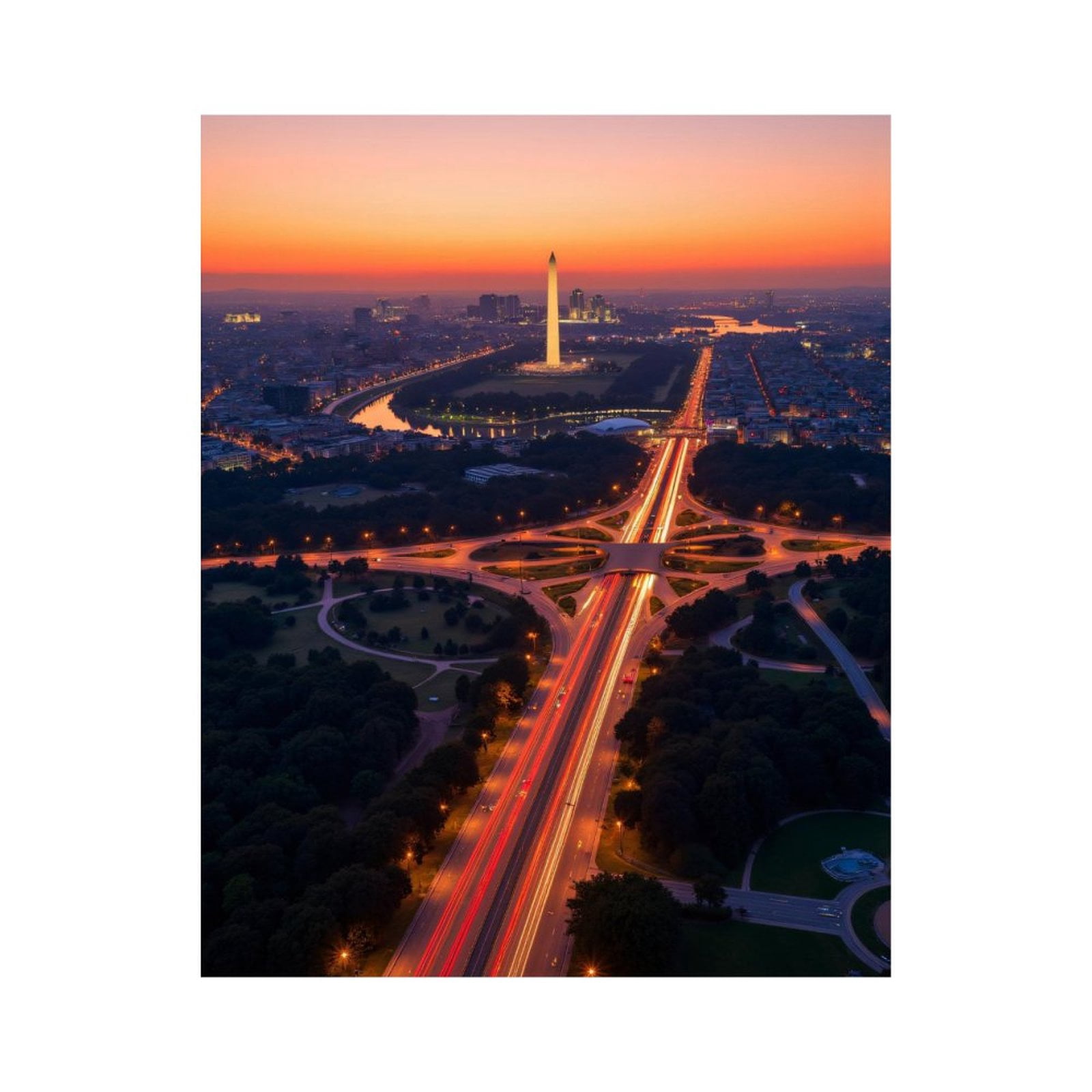 Paint By Numbers Kit for Adults Beginner - City Skyline Sunset Monument ...