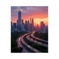 thumbnail image 1 of Paint By Numbers Kit for Adults Beginner - City Skyline Sunset Road View DIY Canvas Painting Kits for Adults, Frameless Paint By Number for Adults for Home Wall Decor 16x20 Inch, 1 of 7