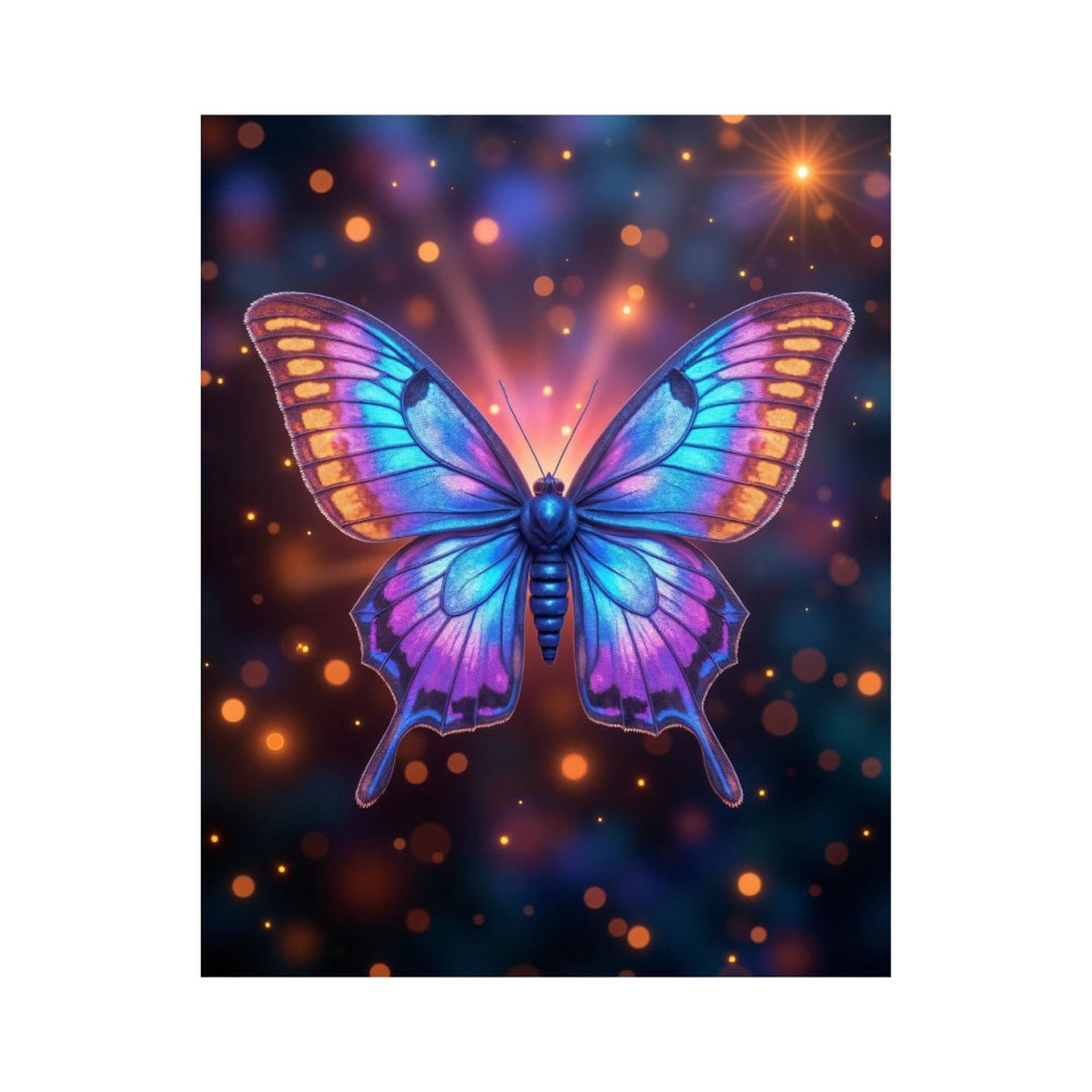 Paint By Numbers Kit for Adults Beginner - Colorful Butterfly Night Sky ...