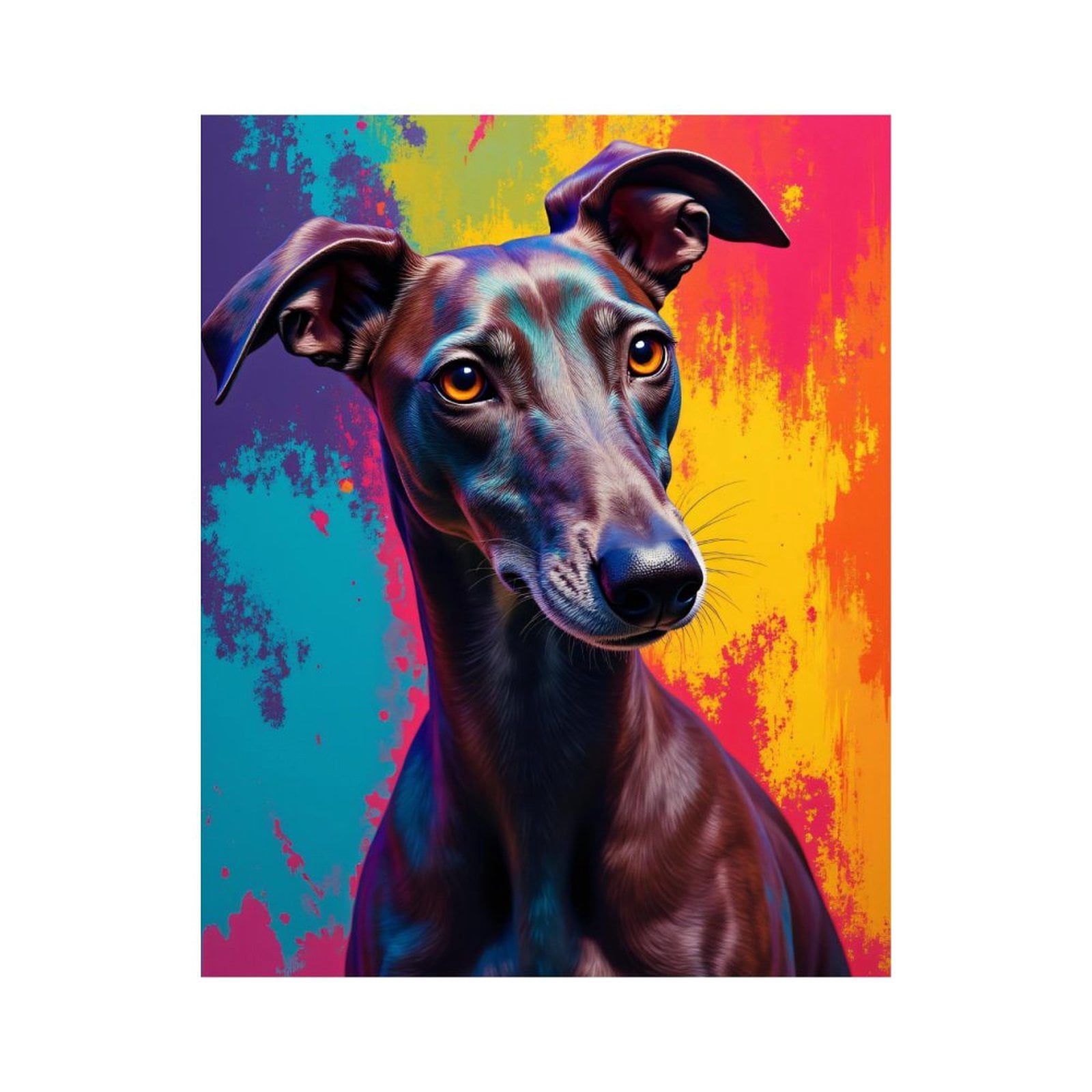 Paint By Numbers Kit for Adults Beginner - Colorful Dog Portrait Art DIY Canvas Painting Kits for Adults, Frameless Paint By Number for Adults for Home Wall Decor 16x20 Inch