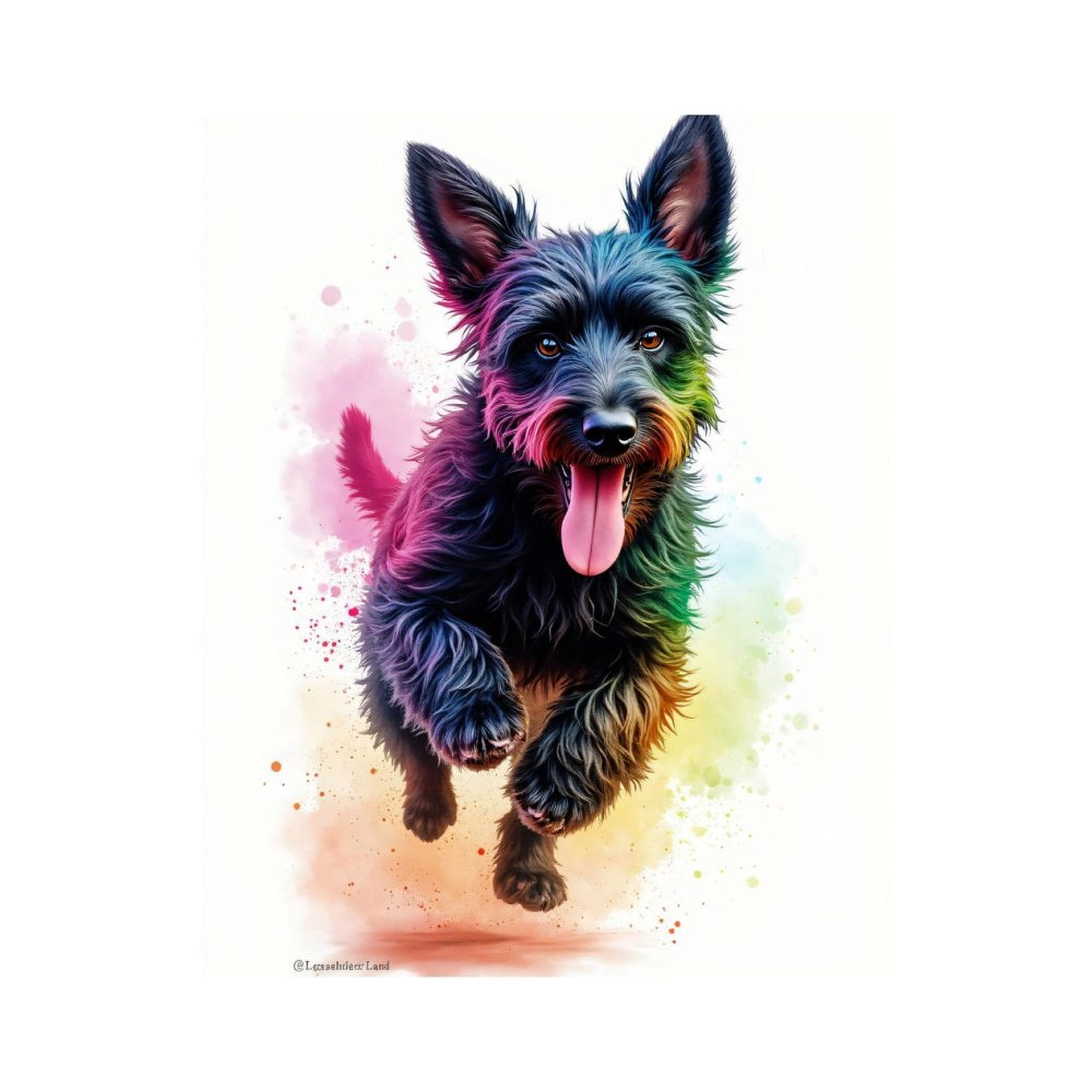 Paint By Numbers Kit for Adults Beginner - Colorful Energetic Dog Art Portrait DIY Canvas Painting Kits for Adults, Frameless Paint By Number for Adults for Home Wall Decor 16x20 Inch
