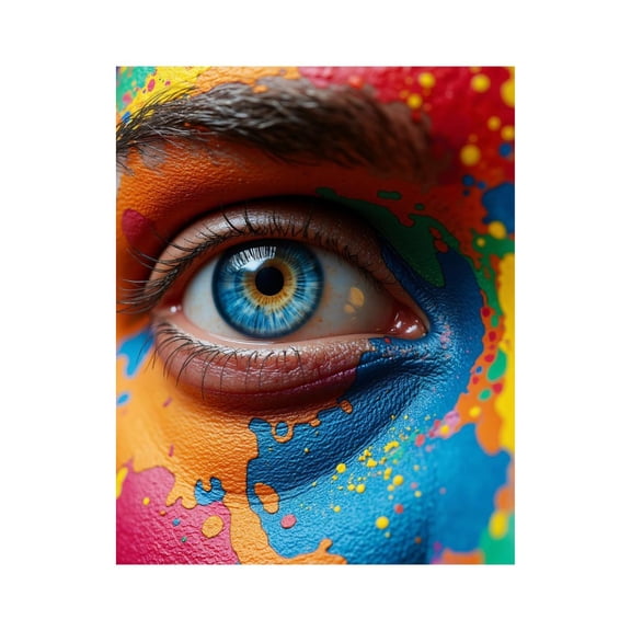 Paint By Numbers Kit for Adults Beginner - Colorful Eye Splash Art DIY Canvas Painting Kits for Adults, Frameless Paint By Number for Adults for Home Wall Decor 16x20 Inch