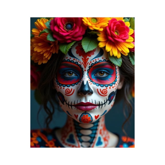 Paint By Numbers Kit for Adults Beginner - Colorful Face Art Floral Headpiece DIY Canvas Painting Kits for Adults, Frameless Paint By Number for Adults for Home Wall Decor 16x20 Inch