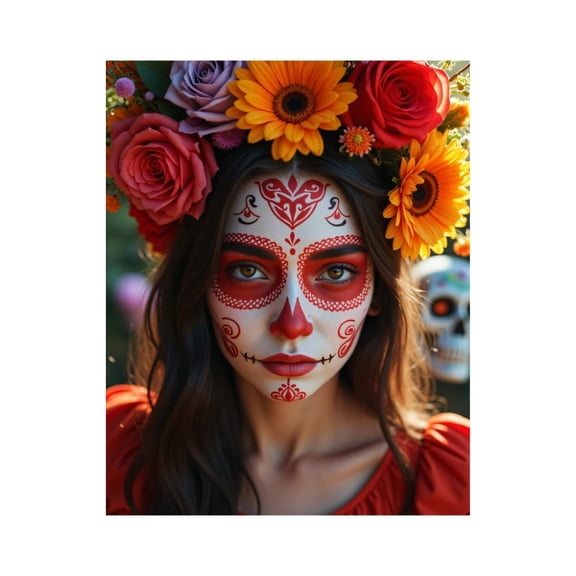 Paint By Numbers Kit for Adults Beginner - Colorful Floral Face Art Festival DIY Canvas Painting Kits for Adults, Frameless Paint By Number for Adults for Home Wall Decor 16x20 Inch