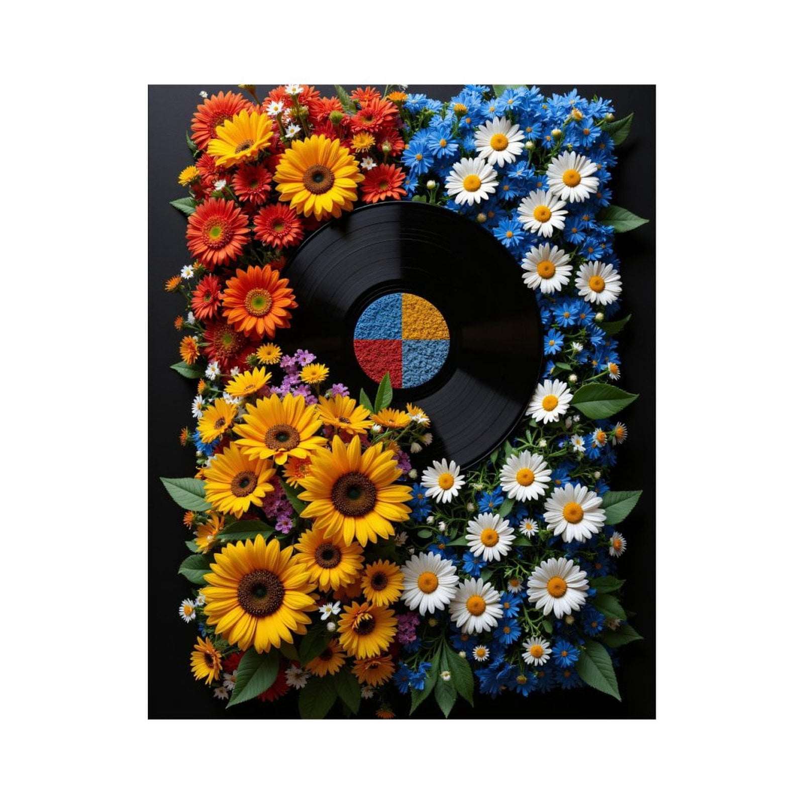 Paint By Numbers Kit for Adults Beginner - Colorful Floral Vinyl Art DIY Canvas Painting Kits for Adults, Frameless Paint By Number for Adults for Home Wall Decor 16x20 Inch