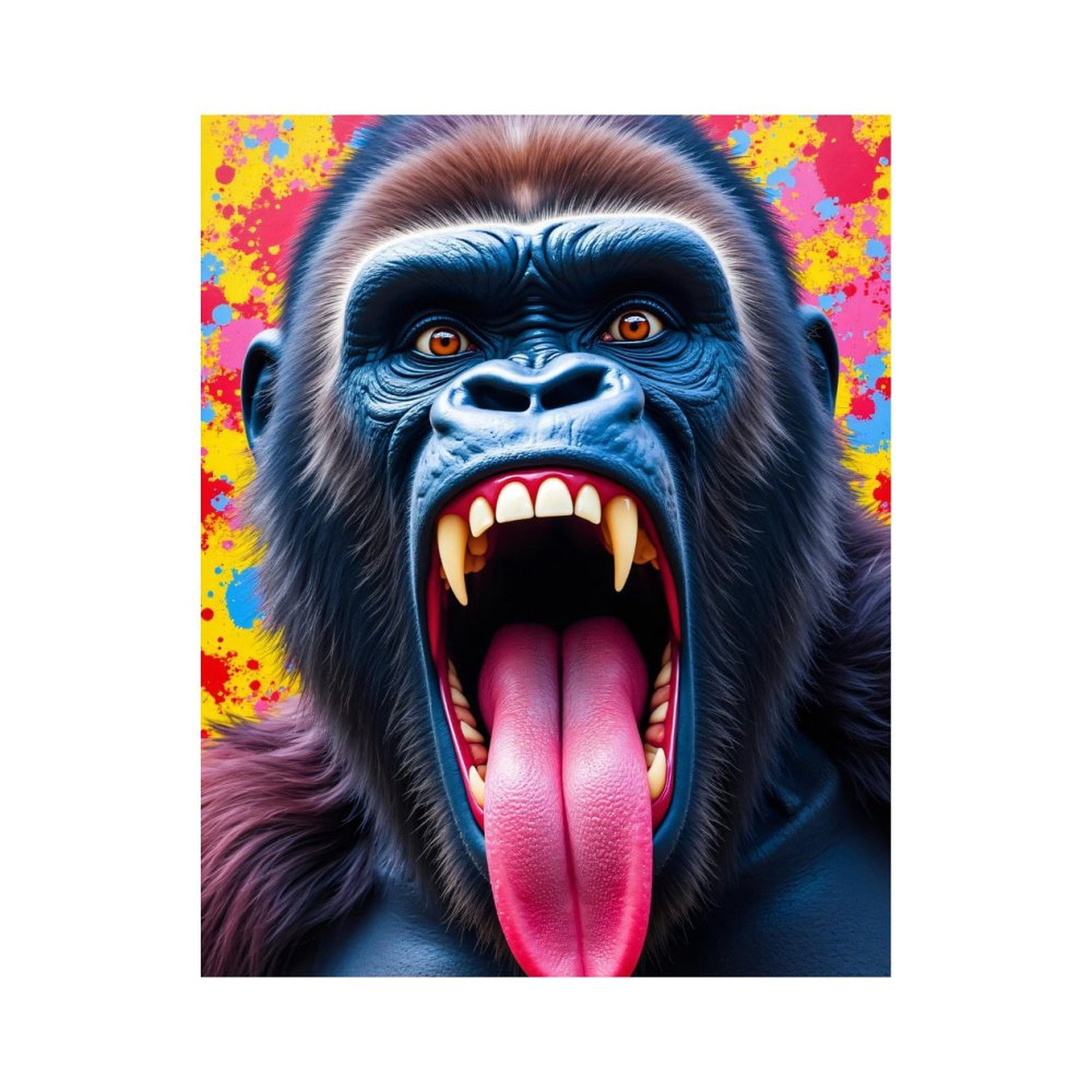 Paint By Numbers Kit for Adults Beginner - Colorful Gorilla Art Expression DIY Canvas Painting Kits for Adults, Frameless Paint By Number for Adults for Home Wall Decor 16x20 Inch