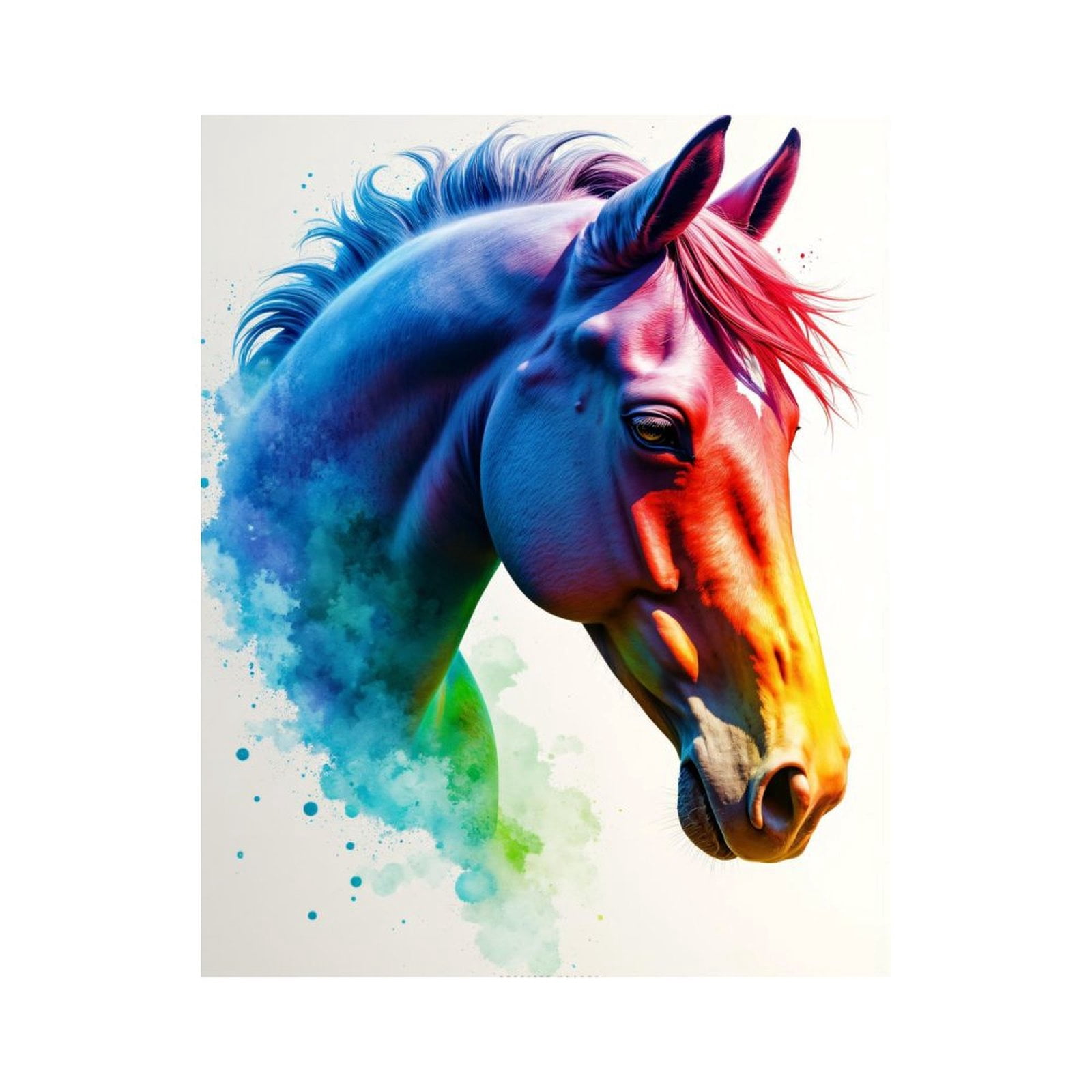 Paint By Numbers Kit for Adults Beginner - Colorful Horse Abstract Art DIY Canvas Painting Kits for Adults, Frameless Paint By Number for Adults for Home Wall Decor 16x20 Inch