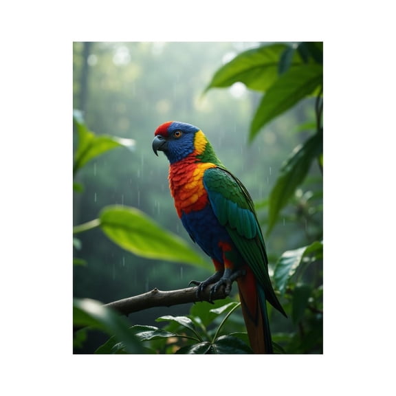 Paint By Numbers Kit for Adults Beginner - Colorful Parrot In Rainforest Setting DIY Canvas Painting Kits for Adults, Frameless Paint By Number for Adults for Home Wall Decor 16x20 Inch