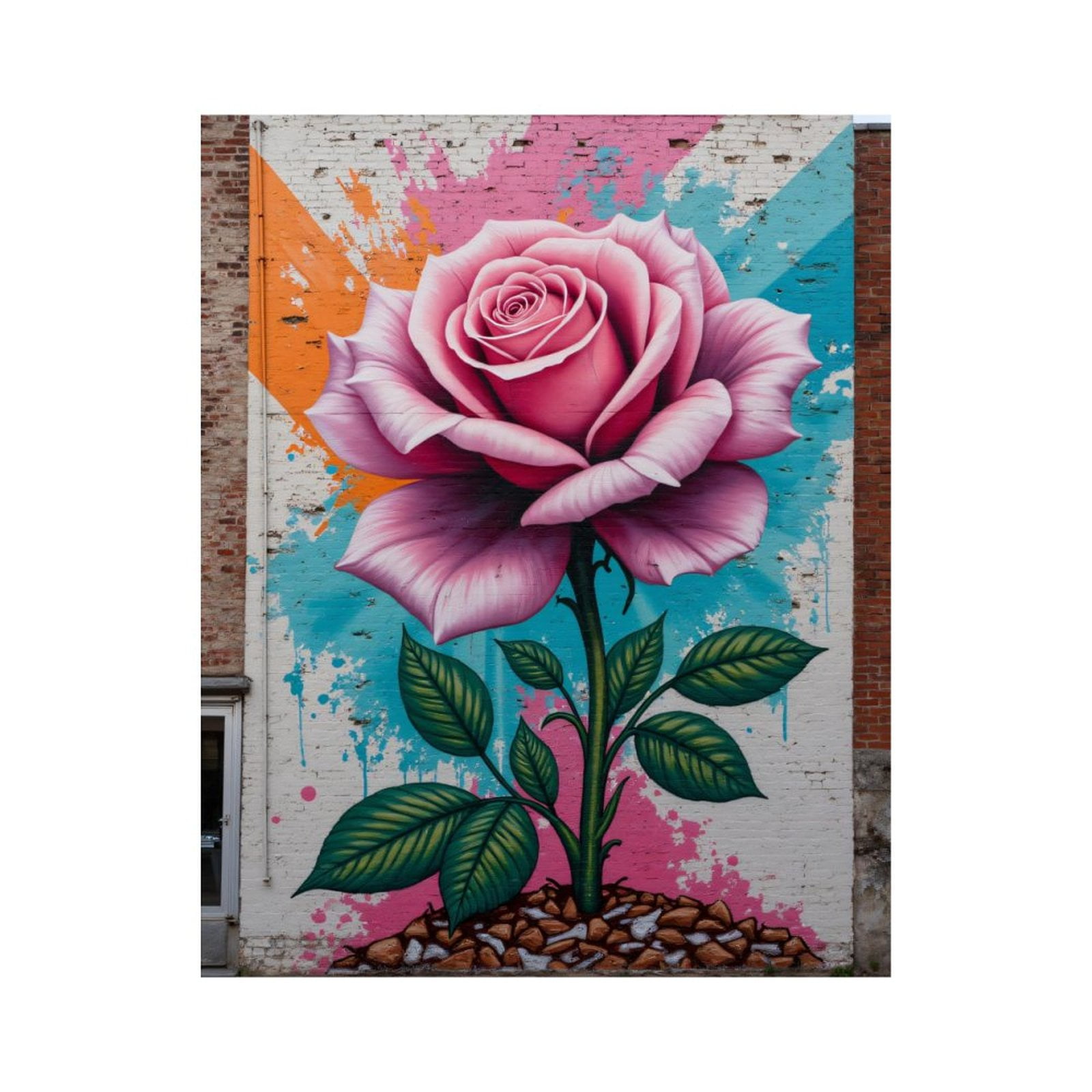 Paint By Numbers Kit for Adults Beginner - Colorful Rose Wall Mural Art DIY Canvas Painting Kits for Adults, Frameless Paint By Number for Adults for Home Wall Decor 16x20 Inch