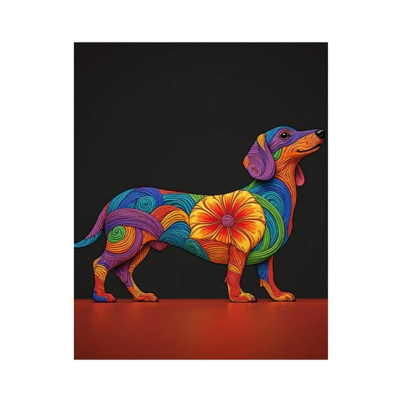 Paint By Numbers Kit for Adults Beginner - Colorful Spiral Dog Art DIY Canvas Painting Kits for Adults, Frameless Paint By Number for Adults for Home Wall Decor 16x20 Inch