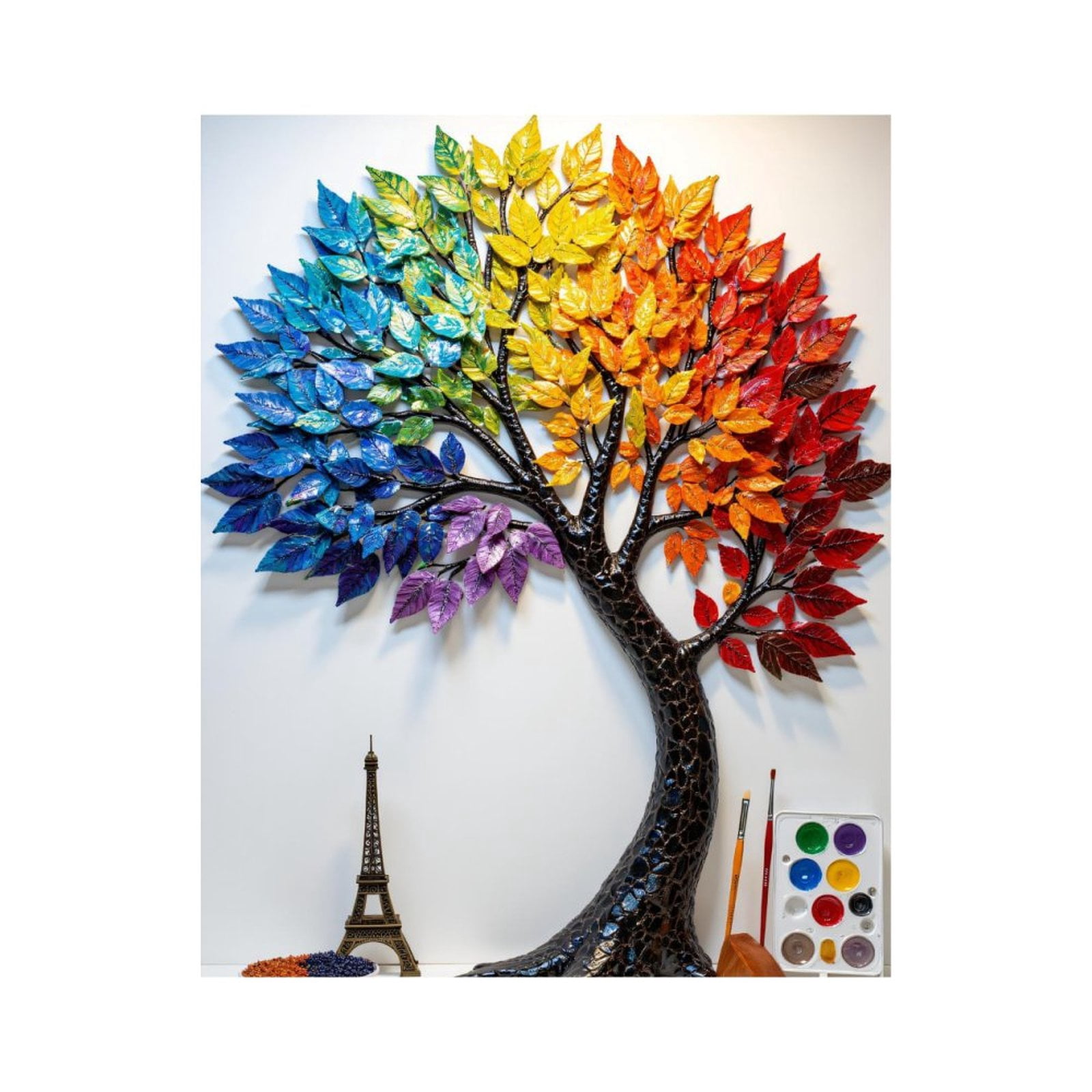 Paint By Numbers Kit for Adults Beginner - Colorful Tree Art Wall Decor DIY Canvas Painting Kits for Adults, Frameless Paint By Number for Adults for Home Wall Decor 16x20 Inch