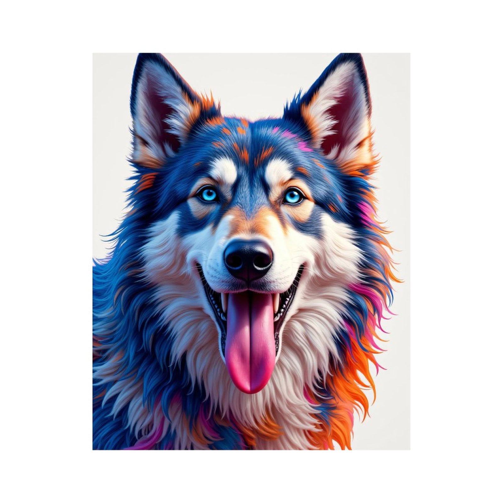 Paint By Numbers Kit for Adults Beginner - Colorful Vibrant Dog Portrait Art DIY Canvas Painting Kits for Adults, Frameless Paint By Number for Adults for Home Wall Decor 16x20 Inch