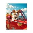 thumbnail image 1 of Paint By Numbers Kit for Adults Beginner - Corgi Red Car Flowers Sunshine DIY Canvas Painting Kits for Adults, Frameless Paint By Number for Adults for Home Wall Decor 16x20 Inch, 1 of 7