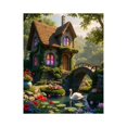 thumbnail image 1 of Paint By Numbers Kit for Adults Beginner - Cottage Garden Pond Swan Bridge DIY Canvas Painting Kits for Adults, Frameless Paint By Number for Adults for Home Wall Decor 16x20 Inch, 1 of 7