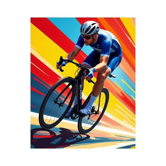Paint By Numbers Kit for Adults Beginner - Cyclist Racing Vibrant Colors DIY Canvas Painting Kits for Adults, Frameless Paint By Number for Adults for Home Wall Decor 16x20 Inch