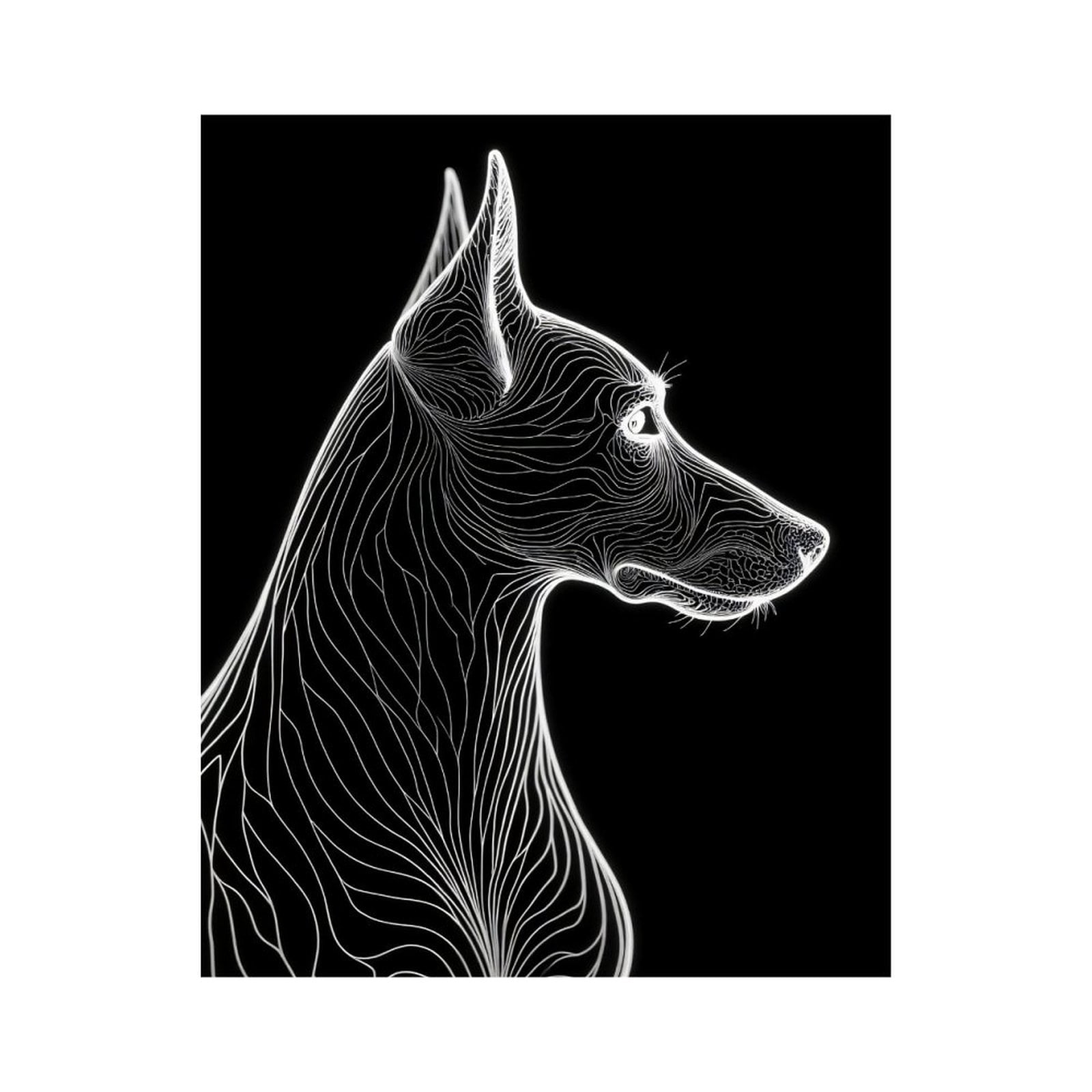 Paint By Numbers Kit for Adults Beginner - DIY Abstract Canine Line Art Design Canvas Painting Kits for Adults, Frameless Paint By Number for Adults for Home Wall Decor 16x20 Inch
